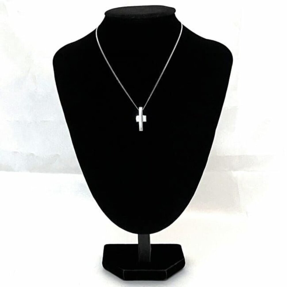 Gucci Cross Necklace Silver Polished Ag 925 S Rank - Picture 9 of 10